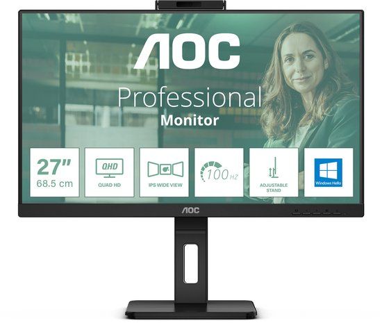 AOC Q27P3CW 27" QHD zakelijke monitor met hoge prestaties