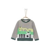 s.Oliver baby trui met printopdruk grijs