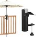 Merkloos Verstelbare parapluhouder - Parasol Connector - Universele Parapluhouder - Handsfree paraplustandaard - Voor Rolstoel, Scootmobiel, Scooter, Kinderwagen - 31cm