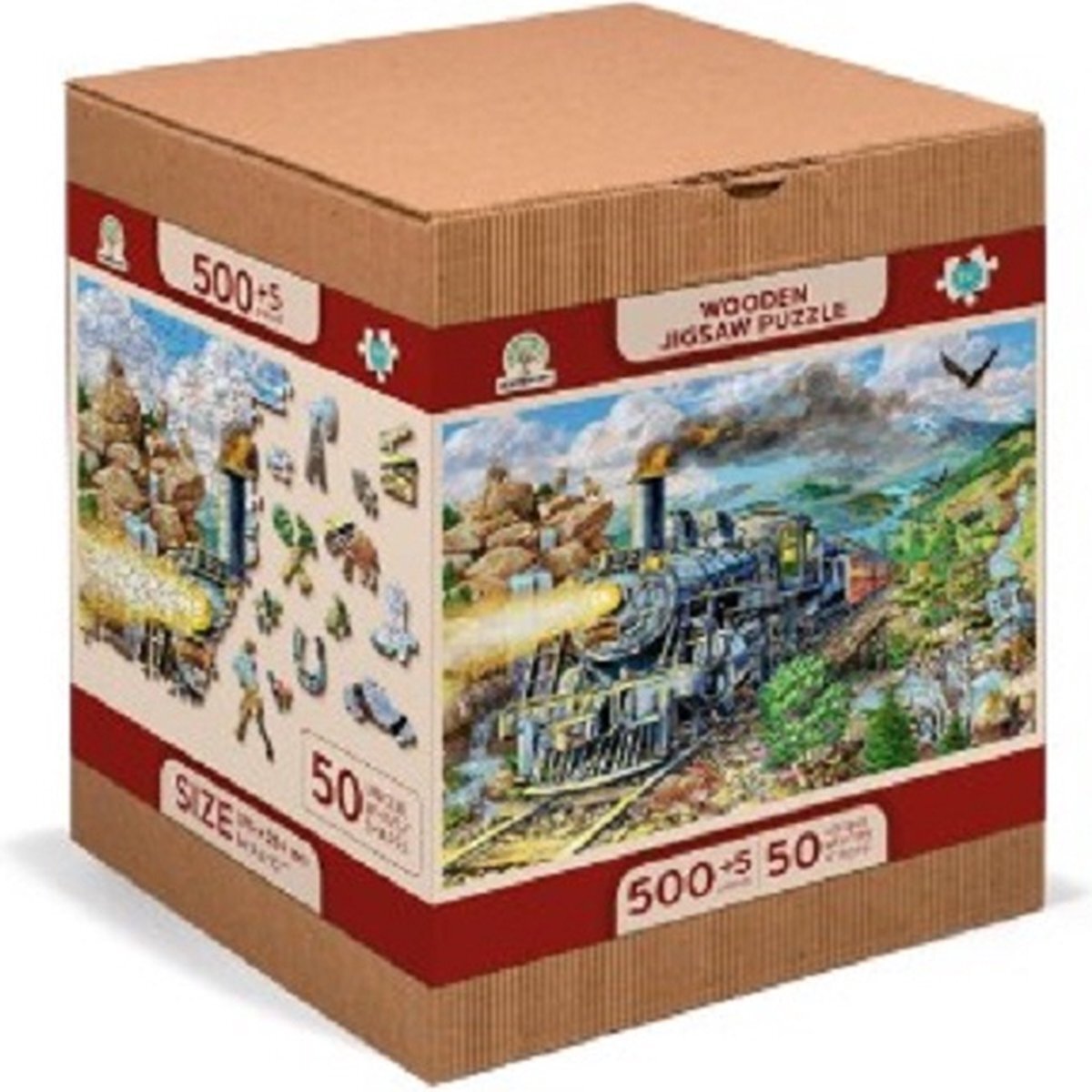 Wooden City Houten Puzzel 505 Stuks Spoorweg