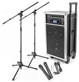 Vonyx ST100 Mobiele installatie met draadloze microfoons en microfoonstandaards