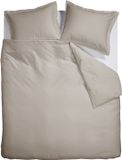 Ambiante Satin Uni dekbedovertrek - Lits-Jumeaux - 240 x 200/220 cm - Zand