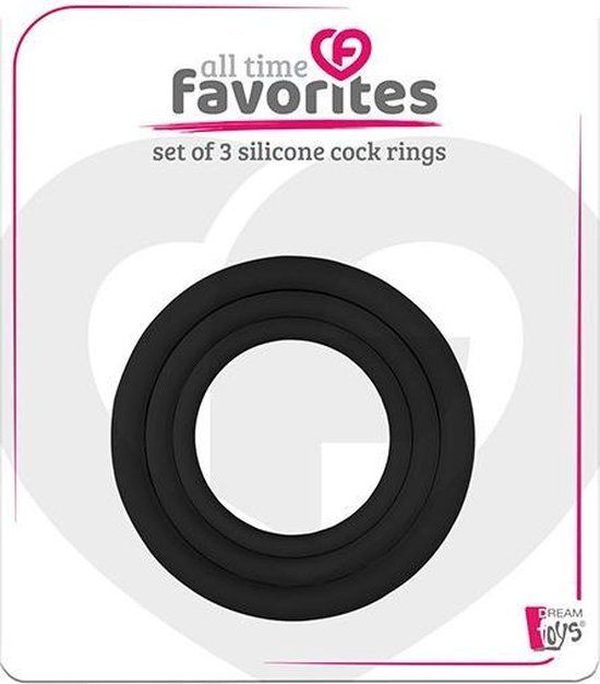 Dream Toys All Time Favorites - Penisringen - Zwart - 3 stuks