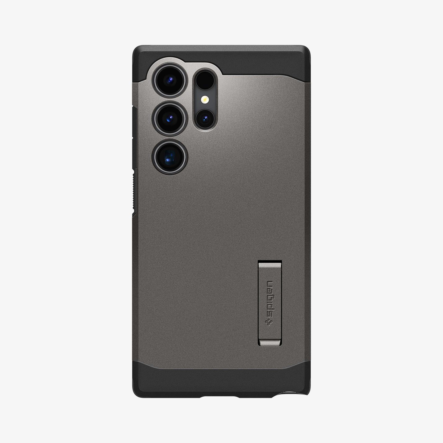 Spigen Tough Armor Hoesje Geschikt voor Samsung Galaxy S24 Ultra - Back Cover met Kickstand Gunmetal