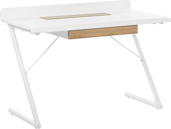 Beliani FOCUS Bureau - Wit - MDF - 120 x 60 x 84 cm