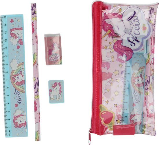 Unicorn Gevulde Etui Meerkleurig Kunststof