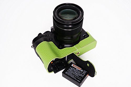 TP Handgemaakte Echt Lederen Half Camera Case Camera Tas voor FUJIFILM XT3 X-T3 XT2 - Groen
