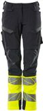 Mascot Accelerate Safe Pantalon met kniezakken 19178-511 - marine foncée/jaune haute visibilité - C36 - 82