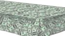 Merkloos / Sans marque Tafellaken/tafelkleed dollars - 137 x 274 cm - kunststof - Geld/dollar thema