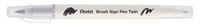 Pentel Penseel Sign Pen Twin Tip Zilver Grijs - Pack van 10