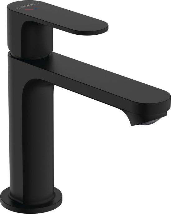 Hansgrohe Rebris S Wastafelmengkraan 110 CoolStart - Mat Zwart - Met Trekwaste