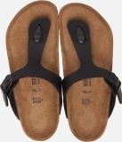 Birkenstock Gizeh Teenslipper Zwart Leer Unisex 40