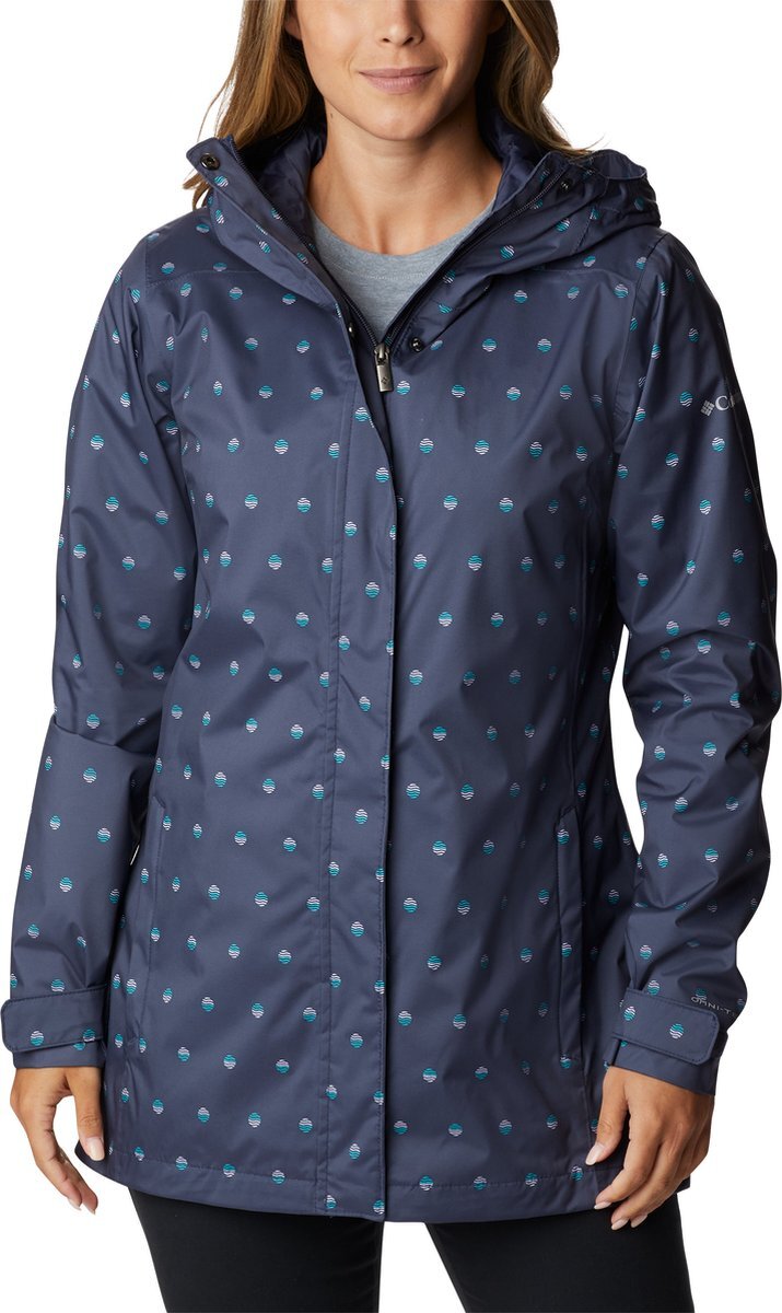 Columbia Splash A Little II Regenjas Dames Waterdicht - Outdoorjas met Capuchon - Winddicht - Jassen Dames - Blauw - Maat S