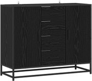 vidaXL Dressoir Zwart eiken 92 x 35 x 76 cm Bewerkt hout