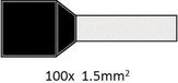 Cimco 18 2332 Adereindhulzen 1.50 mm² Deels geïsoleerd Zwart 100 stuk(s)