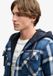 Superdry Overhemd Borg Lined Hooded Overshirt M4011193a Worker Check Ink Blue Mannen Maat - 3XL