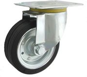 Roues en métal-caoutchouc, roue de secours, caoutchouc 140 mm / 130 kg, pour modèles avec châssis basculant, pneus en caoutchouc plein, jantes en acier, roues de transport (32)