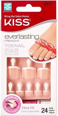 Kiss Gellak Everlasting French Toenail - Limitless - Kunstnagels - roze
