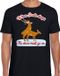 Bellatio Decorations Shoppartners Bv Foute t-shirt / shirt - seksende rendieren - when Santa sleeps the show must go on - zwart voor heren S