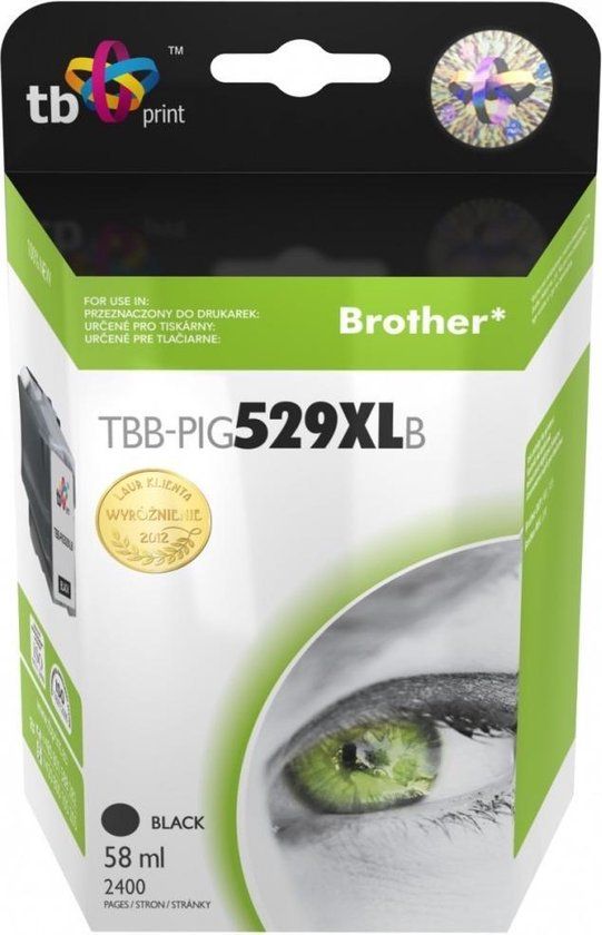 TB Print TBB-PIG529XLB Zwart XL cartridge