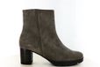 Gabor - Dames - Enkellaarsjes - Taupe - Leer - Hakhoogte 2-3 cm - Ritssluiting
