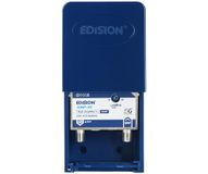 EDISION AMP-10 antenneversterker, 1UHF, 10-25 dB, verstelbaar, 107 dBmV, 24 V, voor digitaal terrestrisch DVB-T/T2, UHF-frequenties 470-694 MHz, met 5G LTE filter
