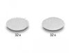 Delock points d'attache auto-agrippants, ronds, 64 pièces blanc