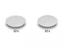 Delock points d'attache auto-agrippants, ronds, 64 pièces blanc