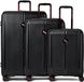 Polestream Paris 4 wielen Kofferset 3-delig met uitbreidingsplooi - Harde bagage - TSA slot - black metallic