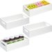 MDESİGN Keukenorganizer - Opbergbox/Opbergbak - Bamboe - Wit - Set van 4