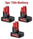 StarTech M12 accu - Li-Ion 12V. Accu voor gereedschap - capaciteit 7,0 Ah (7000 mAh) - set van drie - vervangende accu voor M12-gereedschap - grijs