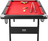 VEVOR Pooltafel 7ft Rood/Zwart