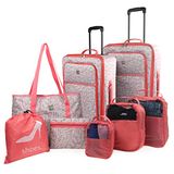 ITACA - Set Valise Souple 4 Roues pcs, Set De Valises Souples De Voyage licht, Valise Soute Souple, Lot De Valises Légères Résistantes Pour Déplacements. Combinatie Hangslot. Met toilettas