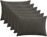 vidaXL Kussensloop 6 pcs HEERLEN Antracietkleurig 50 x 80 cm corduroy