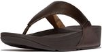 FitFlop Lulu Lederen Teenslipper - Microwobbleboard-zool technologie BRUIN - Maat 42