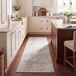 Safavieh Madison Collection MAD603G loper met medaillon met sneeuwvlokken, 70 x 150 cm, zilver/ivoorkleurig