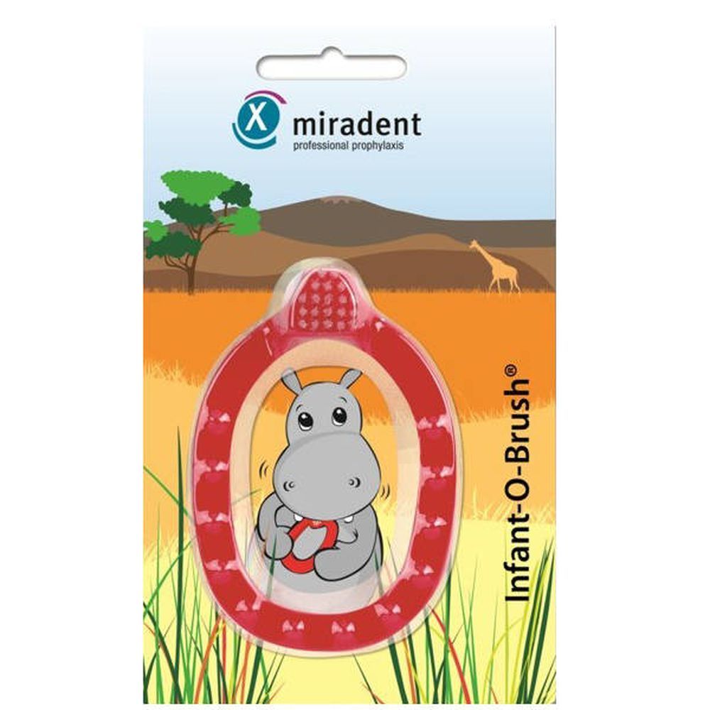 Miradent Infant-O-Brush Baby Tandenborstel Rood 1 st