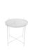 Zuiver Cupid Bijzettafel Rond Marmerlook Glas Wit 43 cm