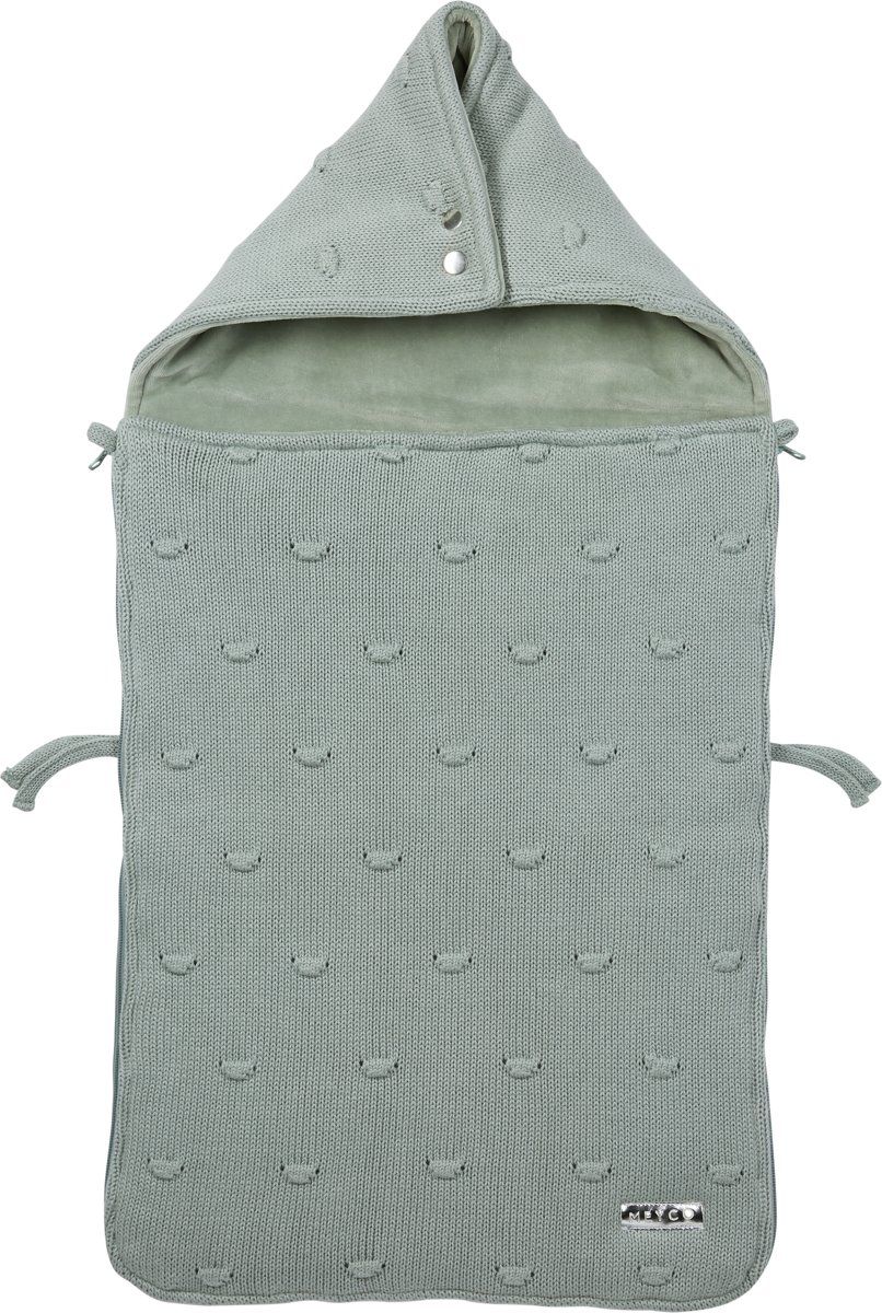 Meyco Silverline Knots Voetenzak Stone Green