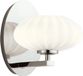 Kichler LED Wandlamp Pim | 3W 3000K 300Lm 830 | IP44 | Dimbaar | Polished Chrome