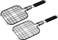BBQ Collection Hamburgerrek - 2x - 20 x 20 cm - Staal - Zwart