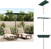 vidaXL Parasol met aluminium paal 180x110 cm groen