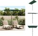 vidaXL Parasol met aluminium paal 180x110 cm groen