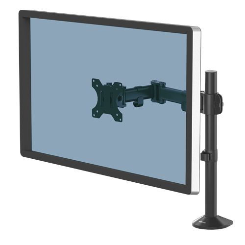 Fellowes Reflex Monitor Arm - Single Screen - 32" - Clamp - Black