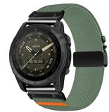 By Qubix Qubix - Geschikt voor Garmin bandje - 26mm Quickfit - Nylon bandje met parachute sluiting - Groen - Geschikt voor Garmin Quatix 8 - 51mm