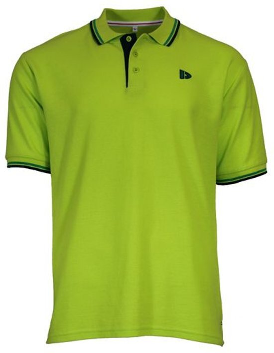 Donnay Polo Tipped - Sportpolo - Heren - Maat S - Lime groen