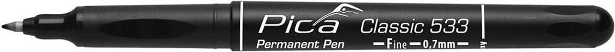 Pica 533/46-10 Classic Permanent Pen - Rond - Zwart - 0,7mm (10st)