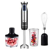 Multifunctionele mixer, 3-in-1, hakmolen, 8 snelheden, met 860 ml beker, 600 ml garde, minipimer dompelmixer, 800 W, met ledlicht