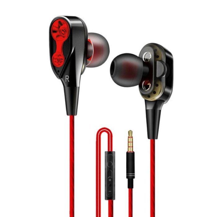 Rovtop Z2 Wired Earphones Oortjes Ecouteur met Microfoon Rood