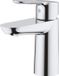 Sans marque Robinet de salle de bain - robinet de lavabo avec poignée unique forme S et cartouche en céramique chrome